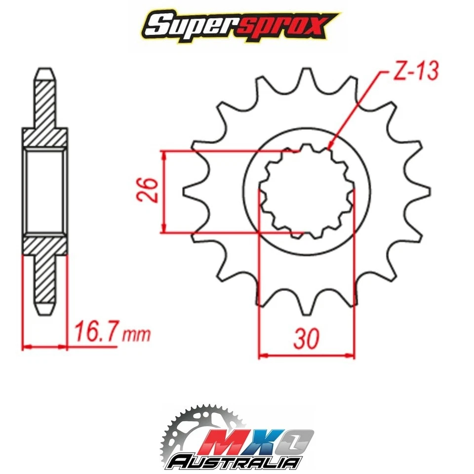 Supersprox Front Sprocket 16T for Honda CB1000R 2009-2011 >530 - Image 1 of 1