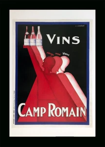 VINS CAMP ROMAIN Framed Vintage Wine & Spirit Advertisement Book Plate Print - Picture 1 of 1