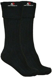 Men Scottish Irish Black Kilt Hose Socks Highland Size M Kilt Sporrans New AAR - Picture 1 of 2