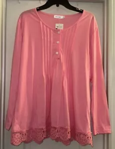 Hocosit Long Sleeve Bubble Gum Pink Top - Picture 1 of 4
