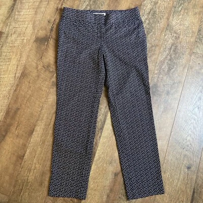 Ann Taylor | Pantalones de vestir mini mariposa de algodón con estampado blanco negro talla 4 Foto 1 de 4