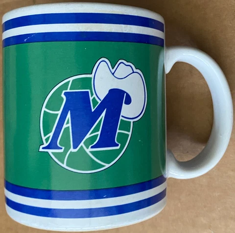 Vintage Papel Dallas Mavericks Coffee Mug Cup Basketball 4” Old Cowboy Hat Logo Cover