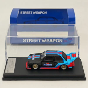 1/64 Street Weapon SW BMW LTO E30 M3 Martini Black Diecast Model Car Collection - Picture 1 of 7