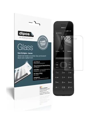 1+1x Protector de Pantalla para Nokia 2720 Flip Mate Vidrio Flexible 9H dipos Foto 1 de 4