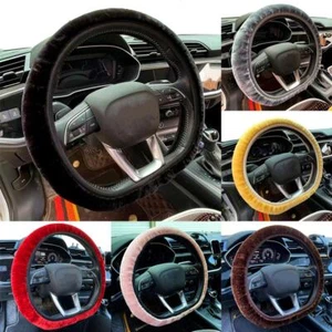 Car Plush Steering Wheel Covers Universal Auto Winter Wheel Protec?NEW E9T3 - Picture 1 of 21