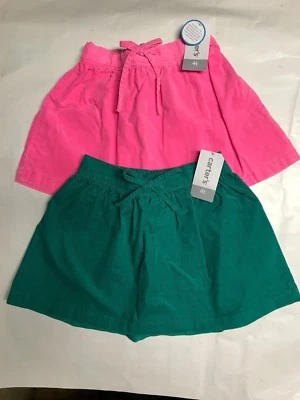 - Carter's Girls Corduroy Pink & Green Skirt Size 6, 6x, 7, 8 - Image 1 of 4