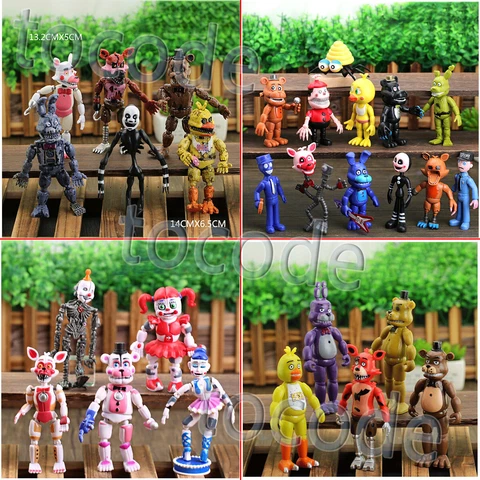 Five Nights at Freddy's FNAF Sister location Action Figures Doll Toys Gift 4-6in Cover