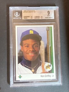 1989 Upper Deck Ken Griffey Jr ROOKIE RC BGS 9 MINT #1 ๐ฅ - Picture 1 of 2
