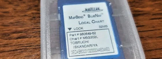 Magellan Mapsend BlueNav Local Chart Tobruch / Iskandrariya M5G202L 980649-62 SD - Image 1 of 1