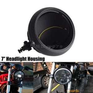 For Harley Heritage Softail Fat Boy 7" Headlight Lamp Housing Light Bulb Bucket - Picture 1 of 8