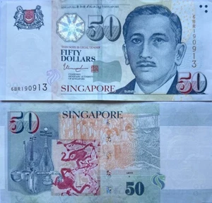 Singapore 50 Dollars SGD Arts Circulated CIR 1999 World Currency Money Paper P41 - Picture 1 of 1