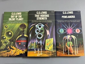 3 Space Books CS Lewis Perelandra Out of the Silent Planet That Hideous Strength - Picture 1 of 8