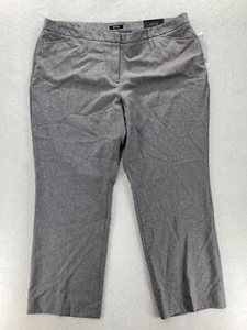 Apt. 9 Women's Plus 24W Gray Stretch Fabric Trouser Leg Dress Pants High Rise - Picture 1 of 12