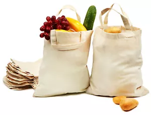 12x Baumwolltasche - wiederverwendbare Tragetasche - 28 x 32 cm - Bild 1 von 5