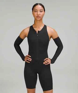 Lululemon Senseknit Running Sleeves Arm Warmers Black Reflective Pocket M/L W - Picture 1 of 7