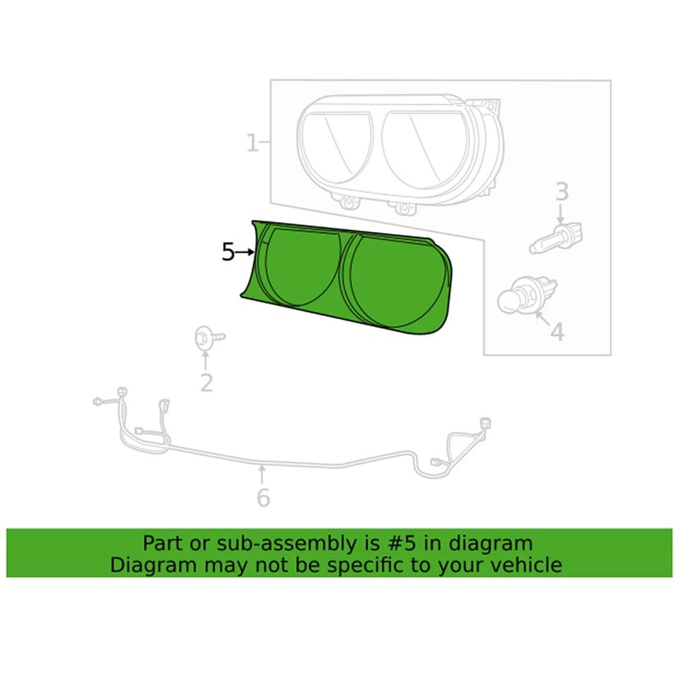 Bisel de faro derecho de pasajero Mopar genuino OEM para Dodge Challenger Foto 1 de 1