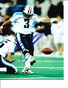 TENNESSEE TITANS AL DEL GRECO SIGNED FIELD GOAL 8X10 - Picture 1 of 1