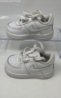 Nike Niños Force 1 LE DH2926-111 Blanco Parte Superior Baja Con Cordones Tenis Zapatos Talla 4C Foto 1 de 4