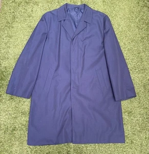 Gabardina impermeable vintage clásico C&A azul mac UK 42 - Imagen 1 de 5