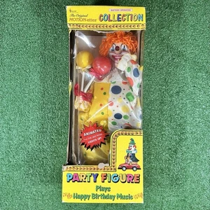 1992 Birthday Clown Motion-ettes Animated Party Figure "Plays Music" Telco Vintage - Bild 1 von 4