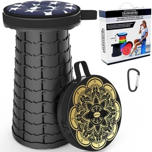 Portable Stool with Swivel Cushion Bag&Carabiner,Collapsible More Sturdy and ... - Picture 1 of 8