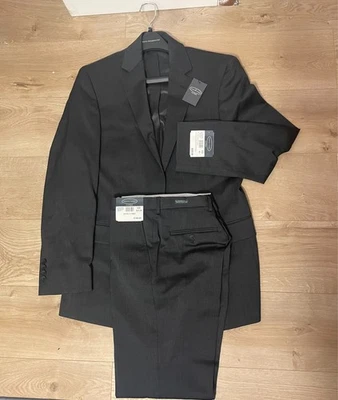 Pronto Uomo Platinum 2 Piece Suit Mens Dark Gray Charcoal Jacket 40L Pants 34X34 - Image 1 of 4