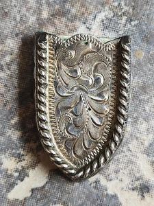 Vintage Montana Argentieri Ranger Floreale Punta da Cintura solo per circa Cintura 1" - Foto 1 di 5