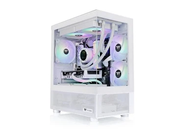 View 170 Tg Argb Snow Micro Chassis White Tempered Glass Case With Fans - Image 1 of 4