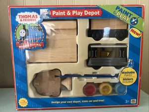 Thomas & Friends Wooden Railway Train PAINT & PLAY DEPOT w/TOBY 2004 NEW IN BOX - Picture 1 of 6