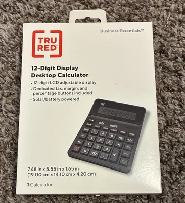 TRU RED 12-Digit Display Desktop Calculator-NEW! - Image 1 of 4