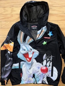 Members Only Jacket Windbreaker Large Cartoon Looney Tunes - Picture 1 of 7