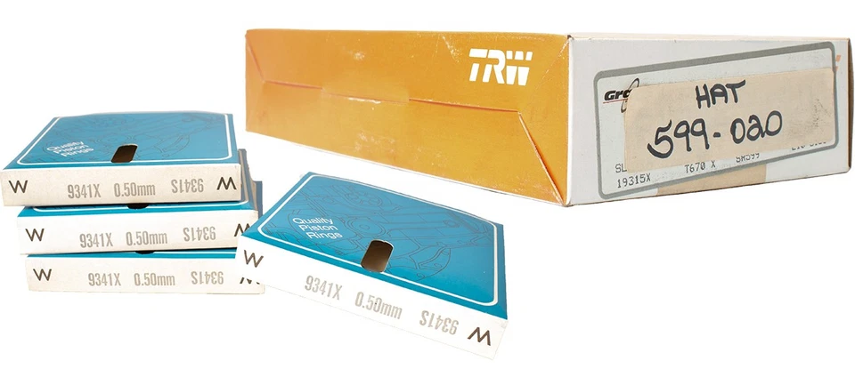 Juego de anillos de pistón automotriz TRW para Ford Pinto Mercury Capri 1971-74 parte 599020 Foto 1 de 4