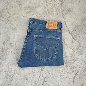 Levi’s 505 Herren Straight Leg Jeans Blau W36 L34 (tatsächliche Schrittlänge 33”) - Bild 1 von 9