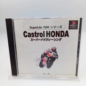 Castrol HONDA Super Bike Racing PS1 PlayStation 1 Japanese CIB Complete - Picture 1 of 5