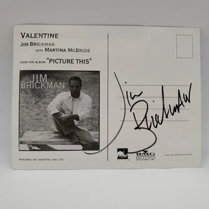Jim Brickman SIGNED Autograph VALENTINE Promo Postcard Radio DJ Provenance - Picture 1 of 2