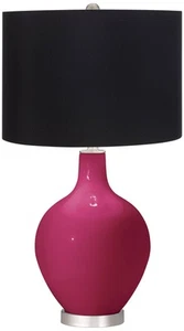 Color Plus Ovo 28 1/2" High Black Shade Vivacious Pink Table Lamp - Picture 1 of 1