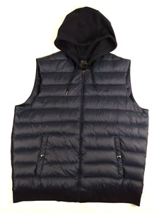 Polo Ralph Lauren Hooded Performance Down Zip Puffer Vest Quilted Jacket Navy XL - Picture 1 of 7