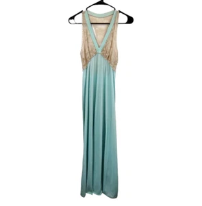 Vintage Olga Blue Brige Nightgown Lingerie 9606 Sz S READ!! - Picture 1 of 11