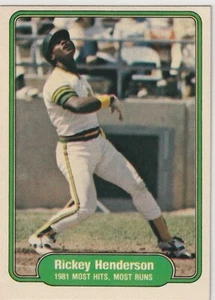 Rickey Henderson 1982 Fleer #643 Oakland Athletics A's New York Yankees - Picture 1 of 1