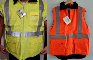 FRONTIER Fleeced Lined Hi Vis Vest Jacket, Yellow or Orange, Various Sizes, Ref - Picture 1 of 10