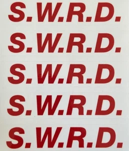 Pegatina/gráfico SWRD - pequeña x 5 (Kart/karting) retro/F100 - réplica - Imagen 1 de 1