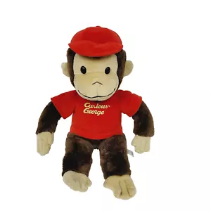 De colección Curious George Peluche Juguete Camisa Roja Sombrero Toy Network 18" - Imagen 1 de 8