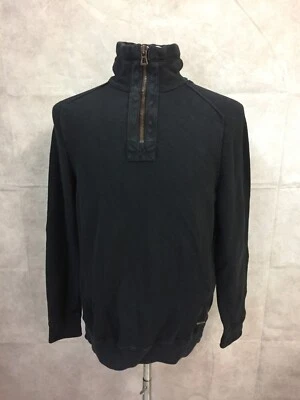Hugo Boss Men's Quarter Zip Pullover Black Sweater Size L - Image 1 of 4