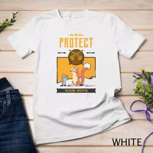 Camiseta Unisex Premium Protect Your Nuts Gun Nut Divertida Ardilla - Imagen 1 de 15