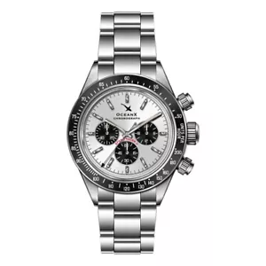 Orologio Uomo OceanX Speed Racer II 41,5mm WR 200m Lunetta Ceramica Nera SRS232 - Foto 1 di 5