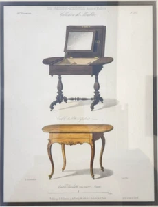 Rare 1850s French Furniture Lithograph "Le Garde Meuble Ancien et Moderne" - Picture 1 of 5