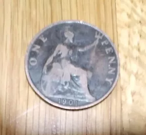 Extremely Rare 1901, Victoria, One Penny - Picture 1 of 2