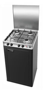 CFParker Fornello cucina acciaio inox a gas gpl/metano 4 fuochi doppia corona - Foto 1 di 4