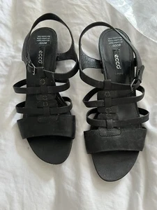 ecco 38 Full Leather Sandals - Picture 1 of 6
