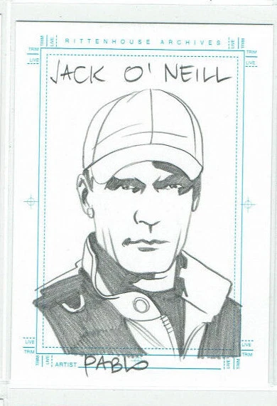 Stargate SG-1 Season 5 SketchaFEX Sketch Card Pablo Raimondi Jack O'Neill - Image 1 of 1